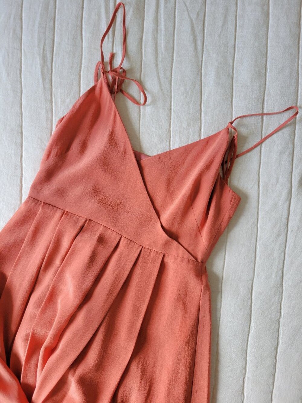 Madewell silk pleated cami dress EUC